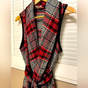 Love+Harmony woven plaid sleeveless long coat!!!